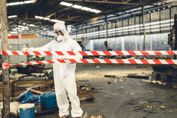 Professional Sewage Cleanup technician working in Nursery, TX